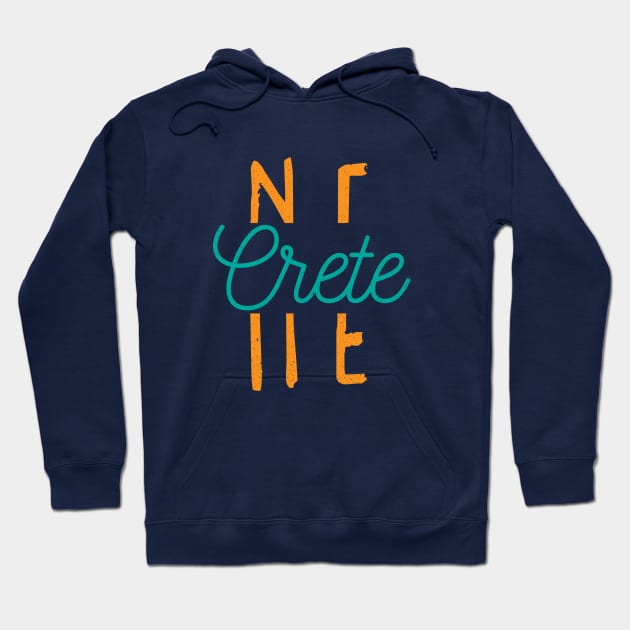 Crete Nebraska City Typography Hoodie by Commykaze